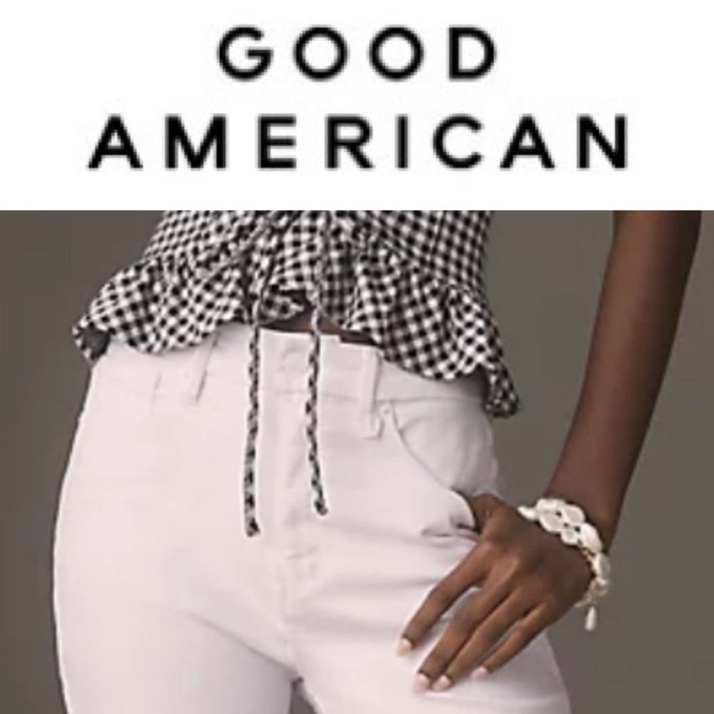 Gorgeous,Good American Good Legs Straight white jeans❤️ - Picture 2 of 7